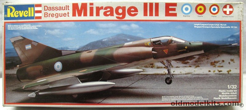 Revell 1/32 Dassault Mirage III E-A / EE / R or R / S or RS - Argentina / Spain / France / Switzerland, 4741 plastic model kit